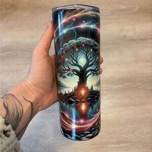 Mystical Tree Art Tumbler - Multicolor